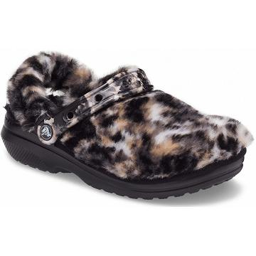 Zuecos Crocs Classic Fur Sure Hombre Marrom Negros | Mexico 0773LISH